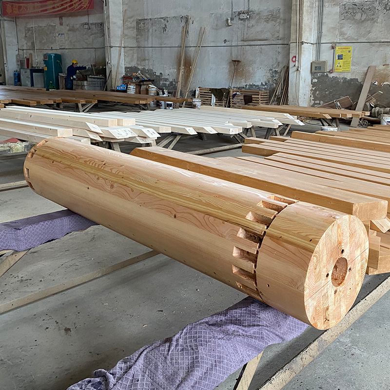 Okrugli stup od lijepljenog drveta Douglas Fir