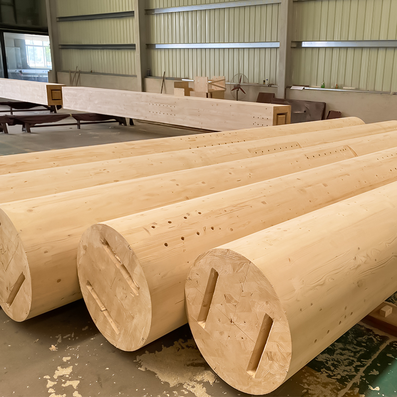 Okrugli stup od lijepljenog drveta Douglas Fir