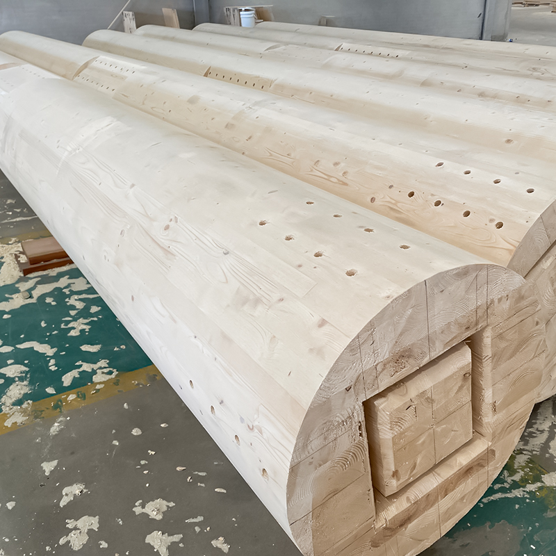 Okrugli stup od lijepljenog drveta Douglas Fir